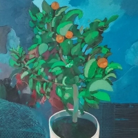 My mandarin, 130/100 cm, oil