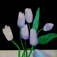 Tulips, 100/70 cm, canvas oil