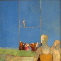 Cyrk 50/40 cm olej, sprzedany