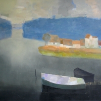 Jezioro 100/80 cm olej, sprzedany