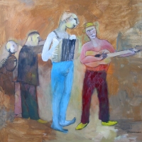 Zółte buty 60/50 cm olej, 