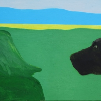 W rzepakowym polu, 50 x 100, olej