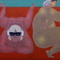Lekcja języka Francuskiego, 100 x 130 cm , olej