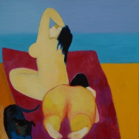 Plaża, 100 x 70 cm, olej