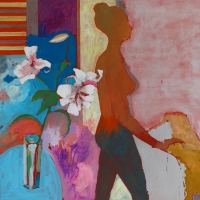 Kwiat, 100 x 130 cm, olej