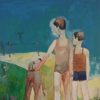 Przed występem. 100/80 cm, olej