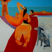 Nudystki, 130/100 cm, olej