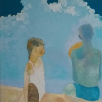 Dzieciństwo, 100/80 cm, olej