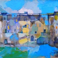Dachy, 40/30 cm, olej