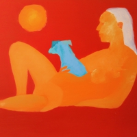 38 stopni w cieniu, 100 x 130 cm, olej na płótnie.